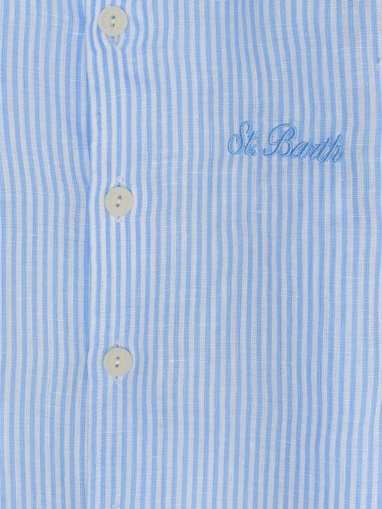 Рубашка в полоску, голубая Saint Barth | Фото 3