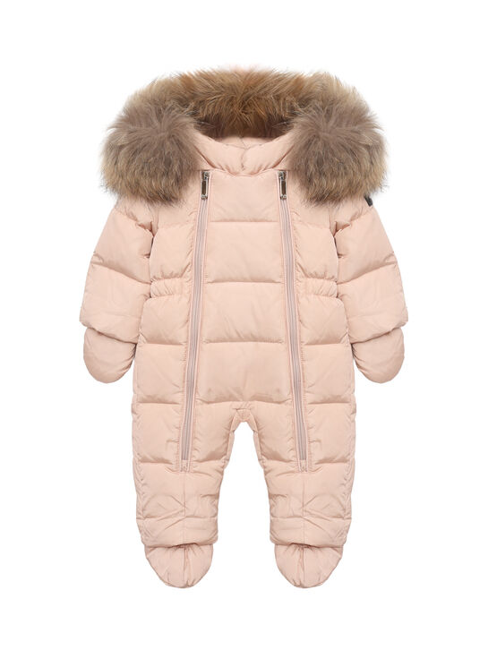 Комбинезон с меховой отделкой, розовый IL Gufo | Фото 1