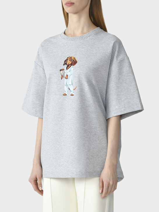 Футболка с принтом Таксы Flashin | Фото 4