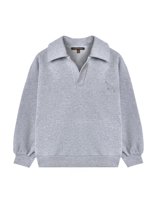 Свитшот-поло, серый Dan Maralex | Фото 1