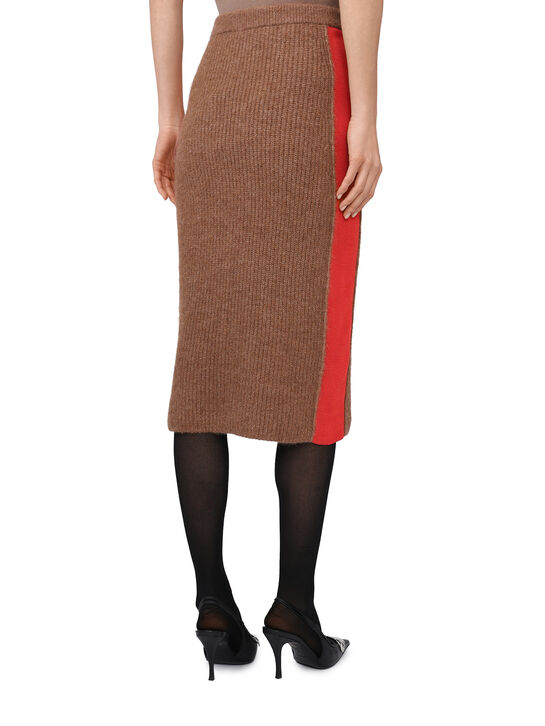 Юбка трикотажная с оранжевыми лампасами Diesel | Фото 4