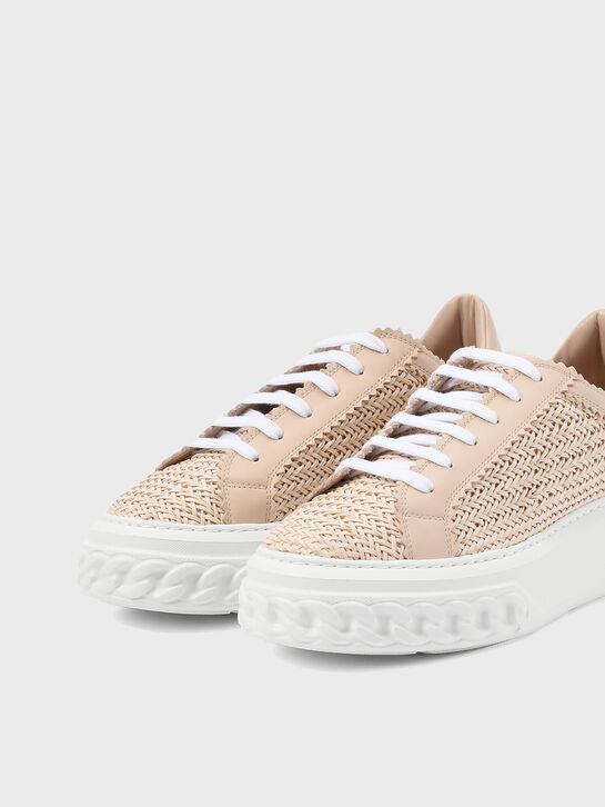 Кеды из плетеной кожи Casadei | Фото 6