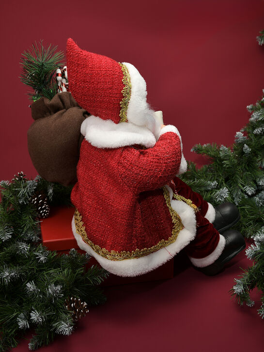 Новогодний сувенир Санта с подарками на крыше, LED, 52x52x61 см Timstor | Фото 3