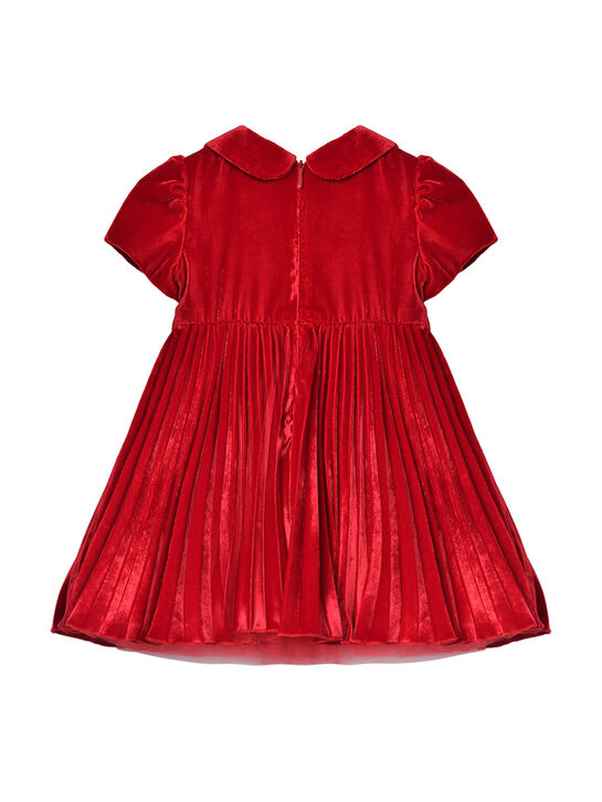 Платье с рукавами-фонариками, красное Monnalisa | Фото 2