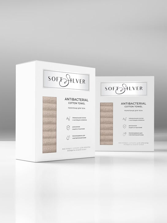 Полотенце махровое для тела 100х150 см, Wave Tactile Soft Silver | Фото 6