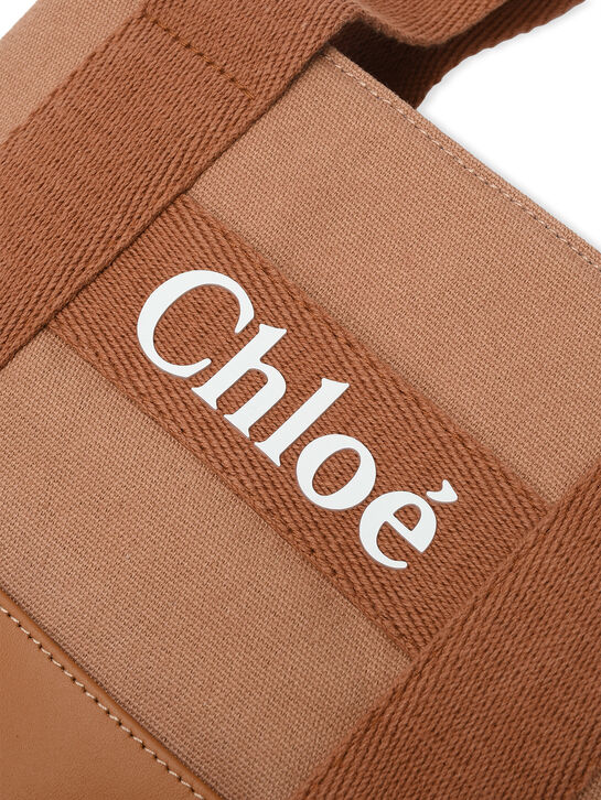 Сумка с лого, бежевая Chloe | Фото 5