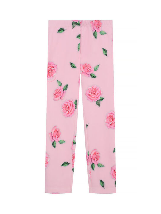 Леггинсы с принтом &quot;розы&quot; Monnalisa | Фото 1