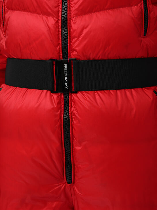 Комбинезон с меховой опушкой на капюшоне, красный Freedomday | Фото 10