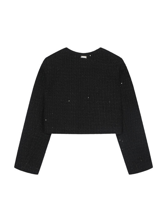 Пиджак с застежой на пуговицы, черный Monnalisa | Фото 2