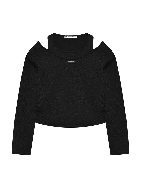 Топ с люрексом, черный Patrizia Pepe | Фото 1