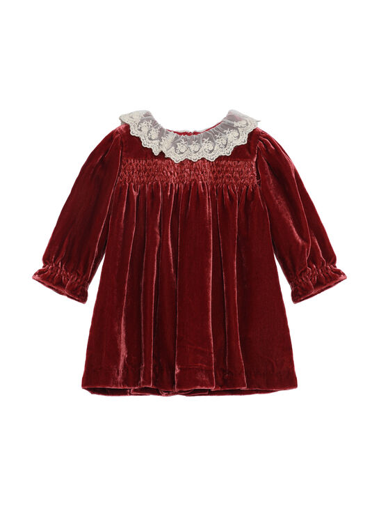 Платье с кружевным воротником, красное C'era Una Volta | Фото 1