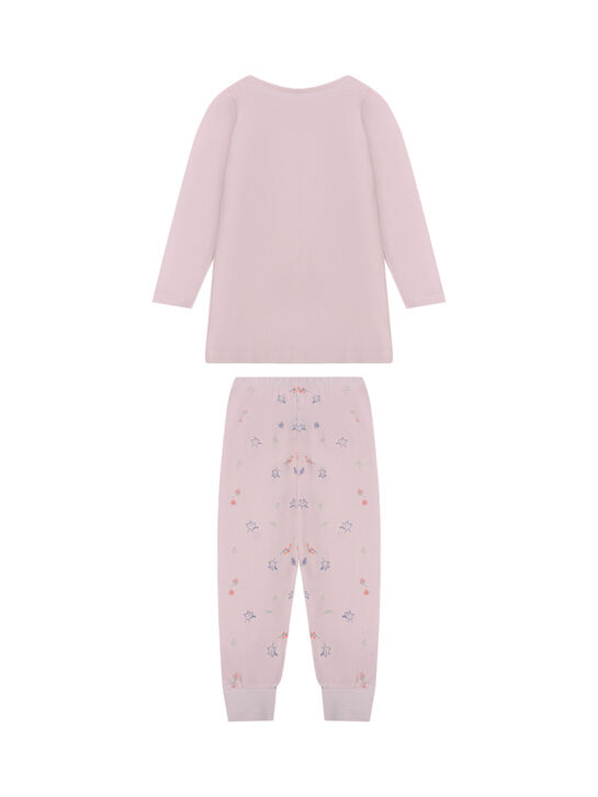 Пижама с принтом &quot;птичка&quot;, розовая Sanetta | Фото 2