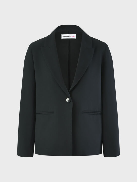 Пиджак классический однобортный, черный Patrizia Pepe | Фото 1