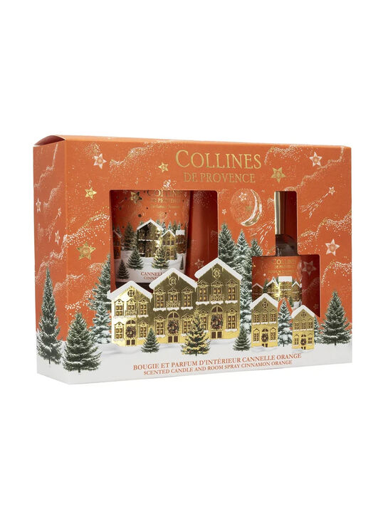 Набор подарочный Cinnamon Orange спрей 50 мл и свеча 75 г COLLINES DE PROVENCE | Фото 1