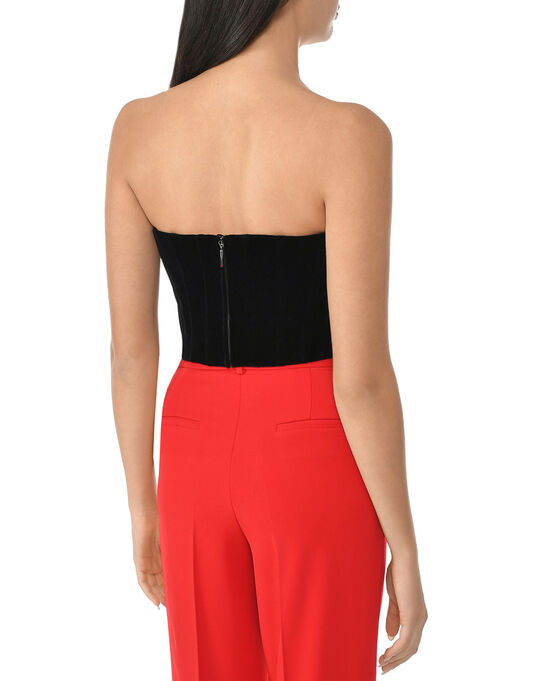 Бархатный корсет, черный ALINE | Фото 5