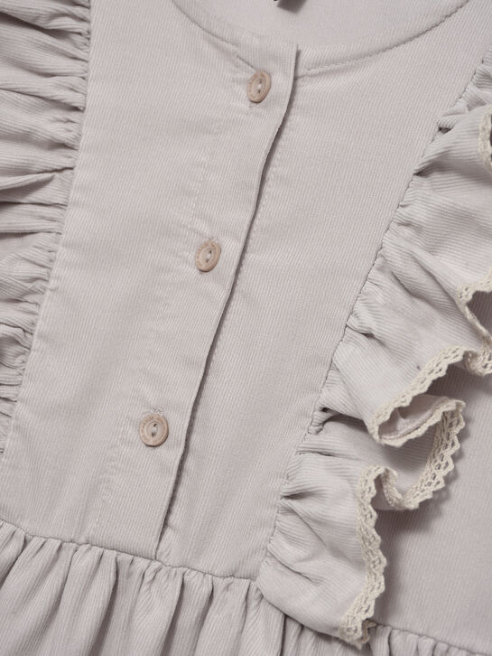 Платье вельветовое с рюшами Dan Maralex | Фото 3