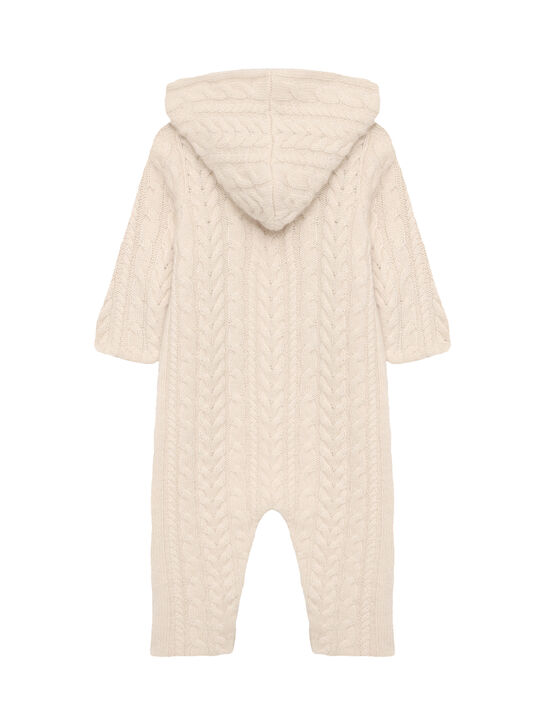 Комбинезон из кашемира, кремовый Oscar et Valentine | Фото 2