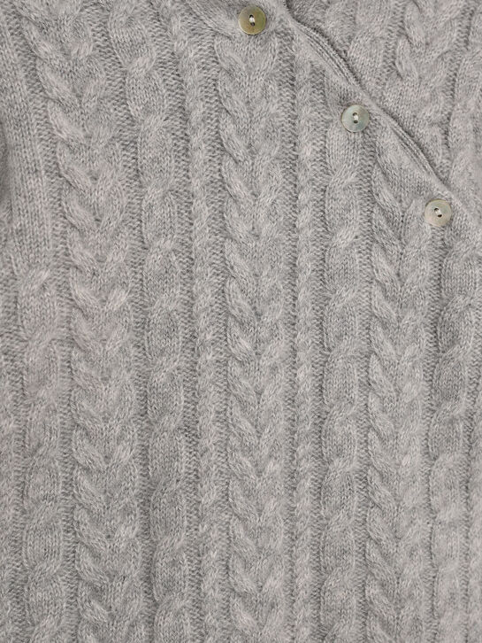 Комбинезон из кашемира, серый Oscar et Valentine | Фото 3