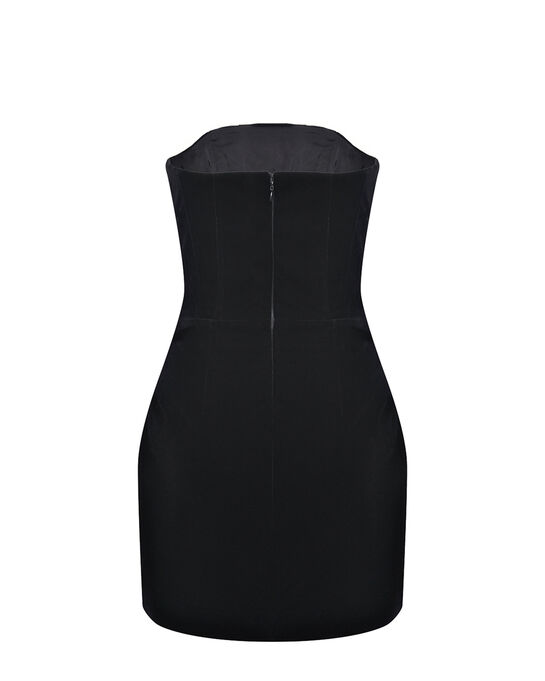 Бархатное платье мини с декоративными пуговицами ALINE | Фото 6