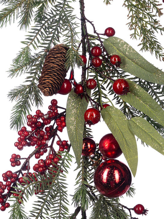 Гирлянда с еловыми ветками, шишками и шарами, 150 см Goodwill | Фото 1