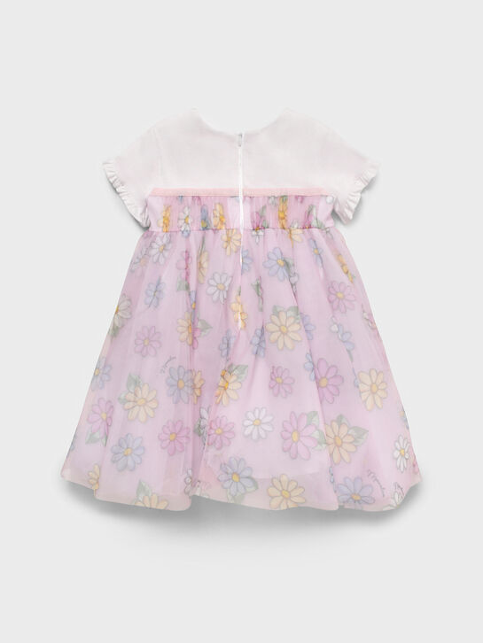 Платье с цветочным принтом на юбке Monnalisa | Фото 3