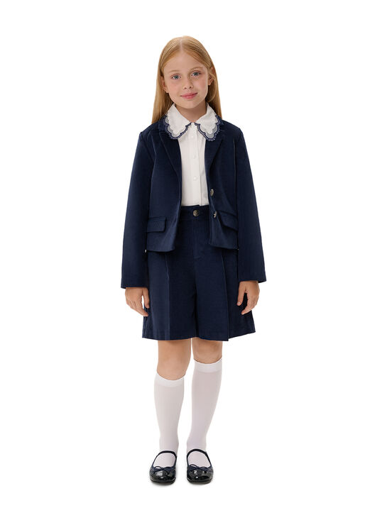 Рубашка с контрастной тесьмой, белая KengLabel | Фото 1