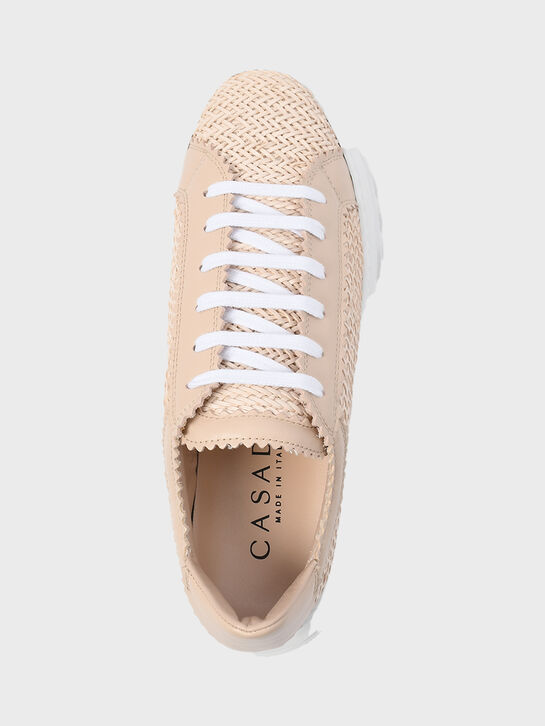 Кеды из плетеной кожи Casadei | Фото 4