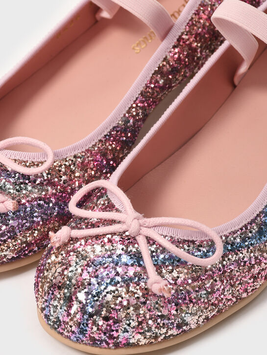 Туфли с разноцветным глиттером Pretty Ballerinas | Фото 7
