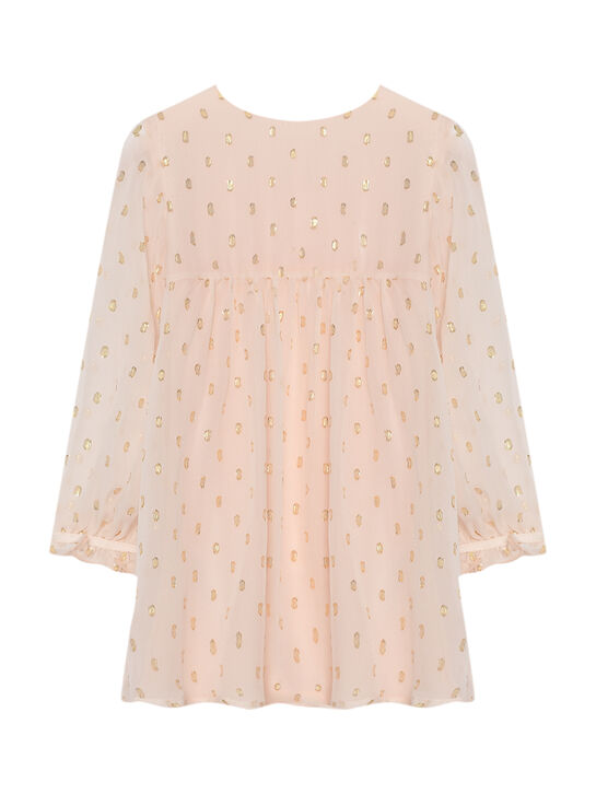 Платье в горошек, розовое Chloe | Фото 1