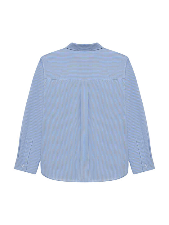 Рубашка в тонкую полоску, голубая Ermanno Scervino | Фото 2