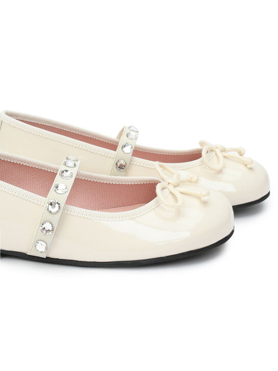 Туфли со стразами и бантиком Pretty Ballerinas | Фото 3