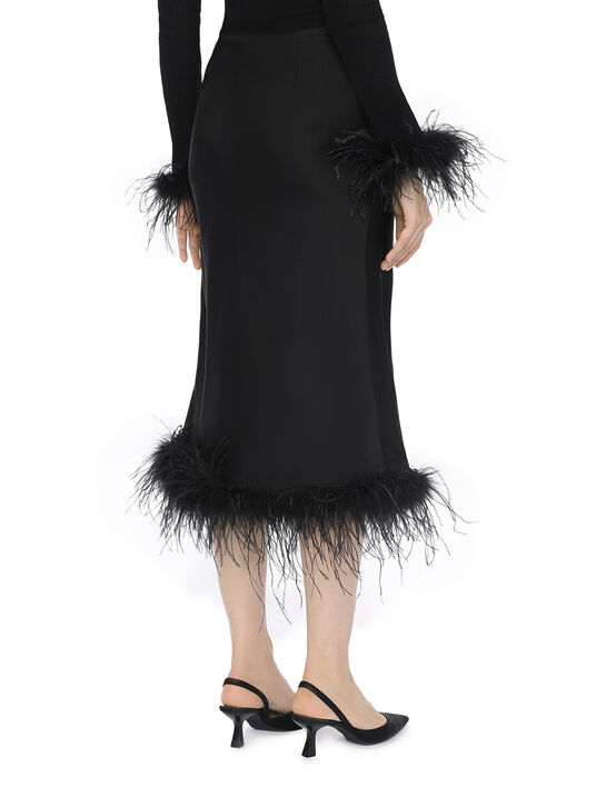 Юбка с отделкой из перьев Blumarine | Фото 5