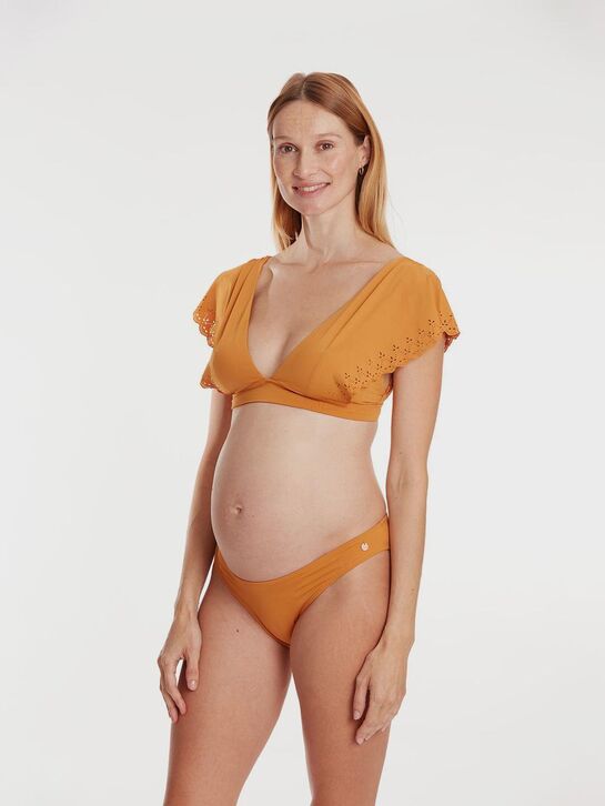 Купальник для беременных раздельный бикини, горчичный Cache Coeur | Фото 4