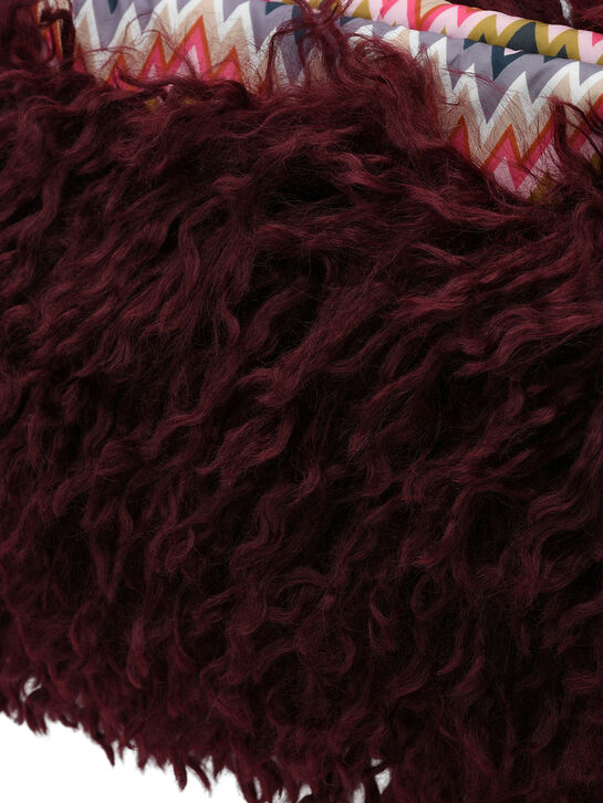 Сумка из эко-меха, бордовая Missoni | Фото 4