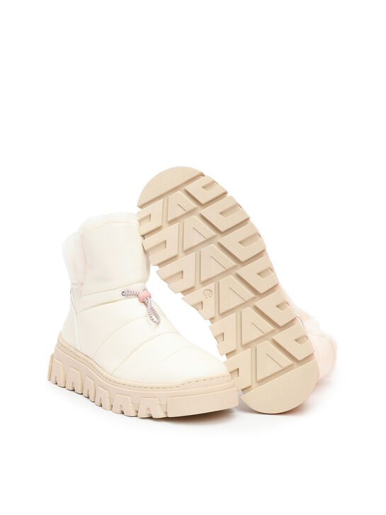 Ботинки дутые, кремовые Rondinella | Фото 6