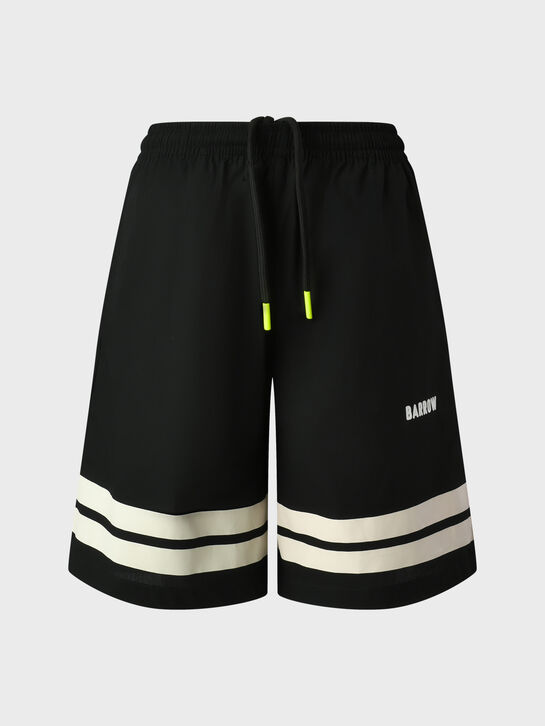 Бермуды спортивные, черные Barrow | Фото 1