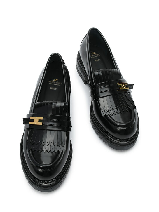 Лоферы лаковые черные Elisabetta Franchi | Фото 5
