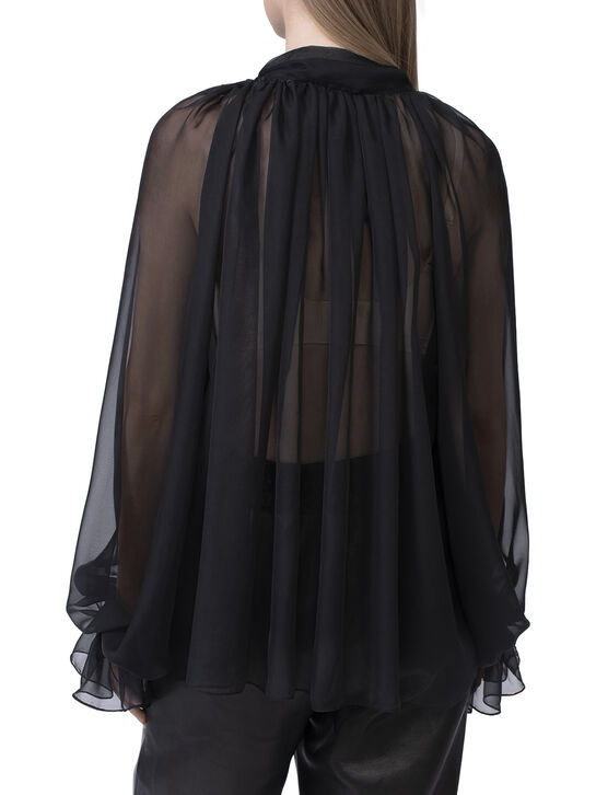 Блуза прозрачная, черная Flashin | Фото 7