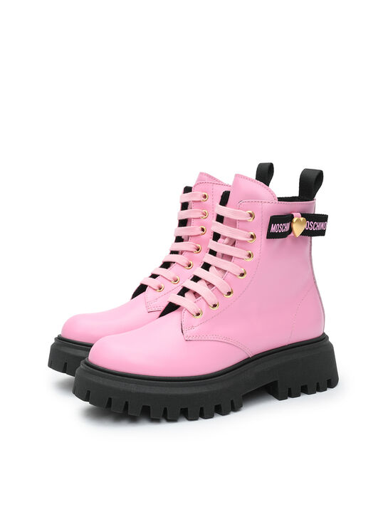 Ботинки с бантом, розовые Moschino | Фото 2