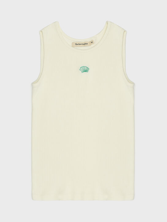 Футболка с вышивкой, белая The New Society | Фото 1