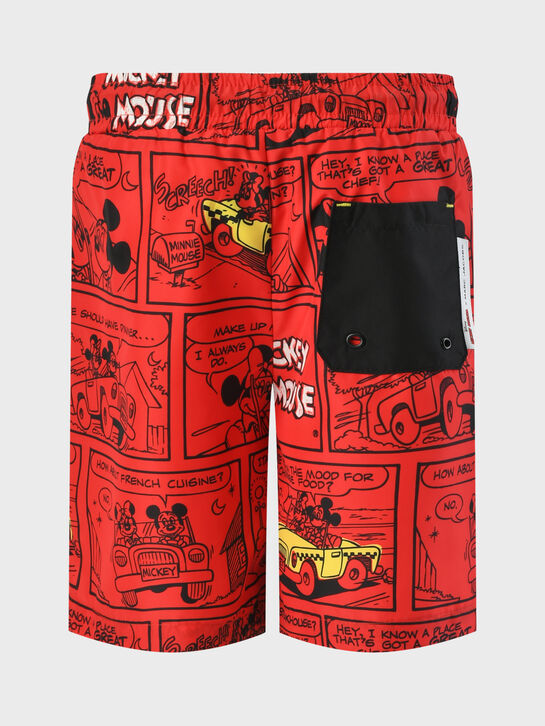 Бермуды для купания с принтом Mickey, красные Marc Jacobs | Фото 2
