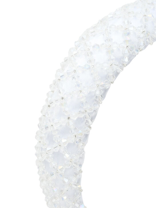 Ободок со стразами, белый Junona | Фото 3