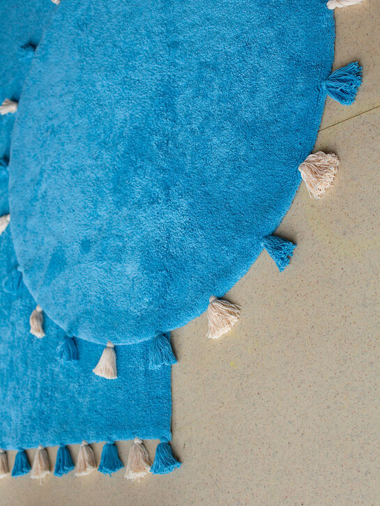 Хлопковый ковер Colorful Blue d140 Lillaland | Фото 8