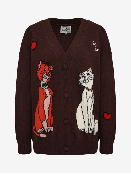Кардиган с декором &quot;коты&quot;, интарсия Saint Barth | Фото 1