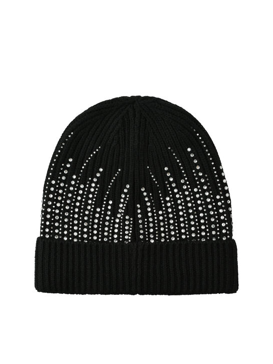 Шапка со стразами, черная Patrizia Pepe | Фото 2