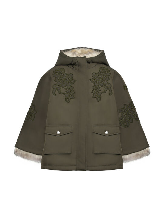 Куртка-парка с отделкой эко-мехом Ermanno Scervino | Фото 3