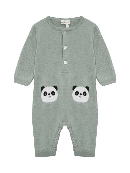 Комбинезон вязаный, принт панды Maglificio di Verona | Фото 1