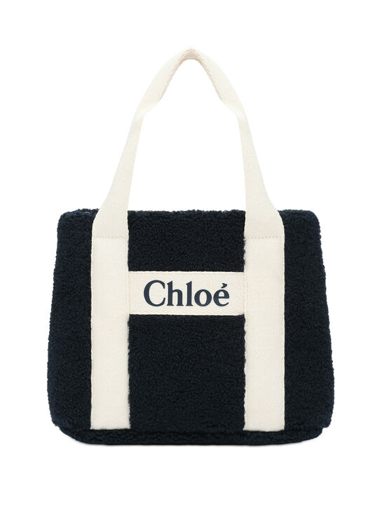 Сумка с лого, синяя Chloe | Фото 1