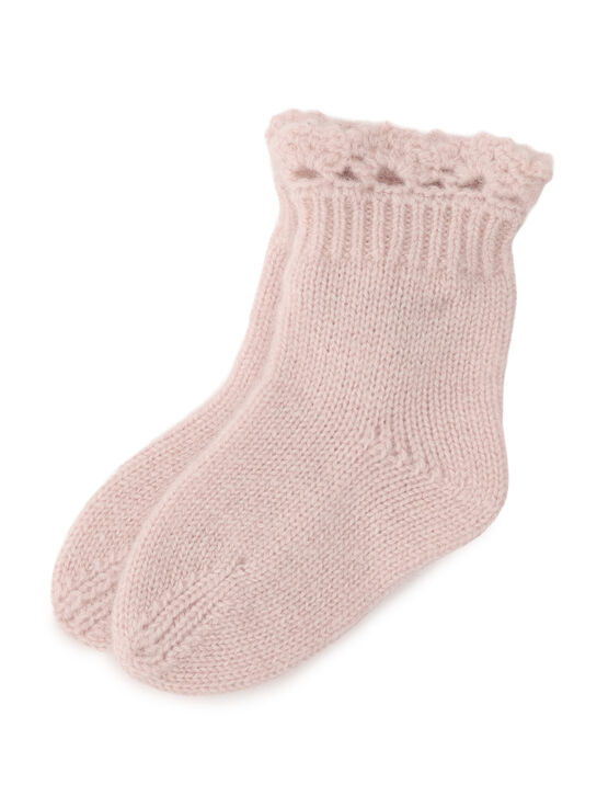 Носки кашемировые, розовые Oscar et Valentine | Фото 1
