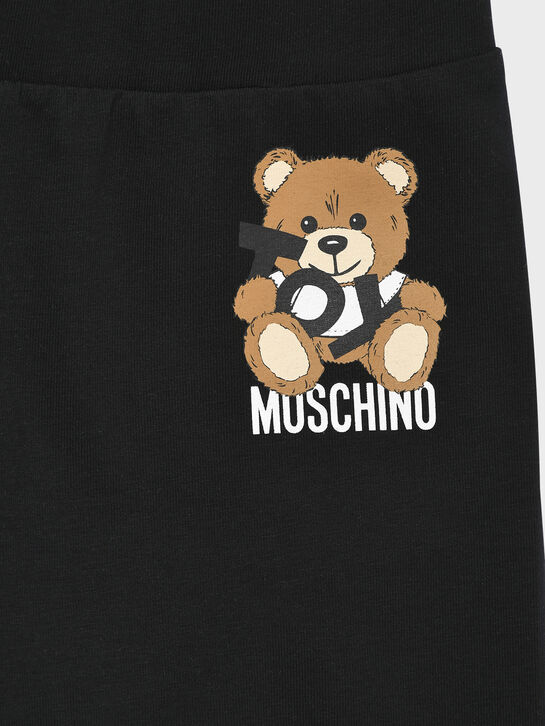 Комплект футболка+велосипедки, принт мишка Moschino | Фото 4